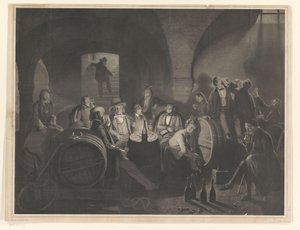 酒窖中的酒客 作者 约翰·彼得·哈森克莱弗（Johann Peter Hasenclever）