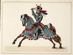 参加锦标赛的骑士，由Franz Kottenkamp博士撰写的“发展历史与侠义风俗”，由Carl Hoffmann出版，1842年