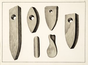 石头武器，来自“发展历史与侠义风俗”，由Franz Kottenkamp博士发表，由Carl Hoffmann出版，1842年