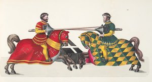 两位骑士参加锦标赛，由Franz Kottenkamp博士撰写的“发展历史与侠义风俗”，由Carl Hoffmann出版，1842年