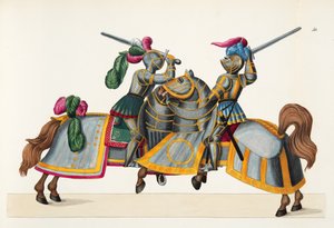 两位骑士参加锦标赛，由Franz Kottenkamp博士撰写的“发展历史与侠义风俗”，由Carl Hoffmann出版，1842年 作者 弗里德里希·马丁·冯·赖比施