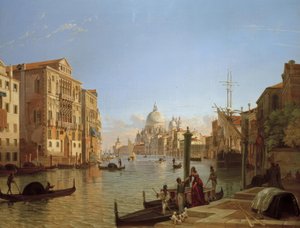 大运河 mit Palazzo Cavallo- Franchetti、Santa Maria d
