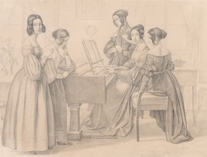 1838年，在普雷勒斯的音乐剧。 作者 弗里德里希·普莱勒