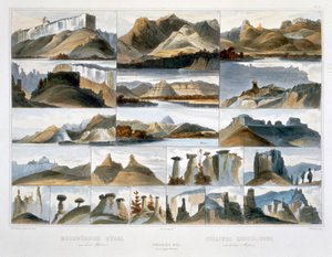 上密苏里州的显著山丘》，1844年 作者 弗里德里希·萨拉特（FriedrichSalathé）