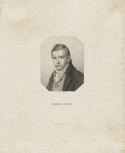 历史小说家和诗人沃尔特·斯科特爵士的肖像1771-1832，约1825年。