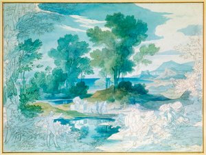 尤利西斯和娜乌西卡》（水彩画）