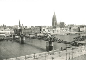 萨克森豪森（Sachsenhausen）的景色，德国法兰克福，1895年。