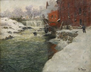 阿克河克里斯蒂安尼亚的帆布厂c。 1890年 作者 弗里茨·塔洛夫（Fritz Thaulov）