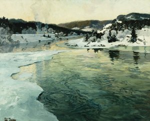 c。利勒哈默尔附近的梅斯纳河上的冬天。 1905-06 作者 约翰·弗雷德里克·陶洛
