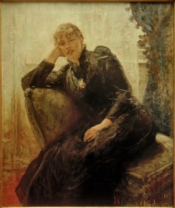 F·冯·乌德（F. von Uhde），《淑女肖像》（Portrait Thererese Karl） 作者 弗里茨·冯·乌德