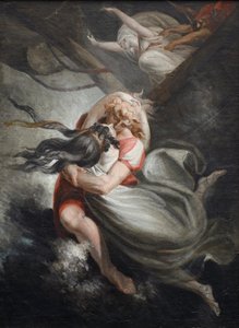 阿曼达-雷兹亚与胡恩一起投海，法蒂玛被强行拖住，1804-1805。