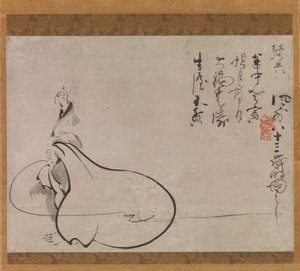 和帝指着月亮，1650年。 作者 富盖艾坤