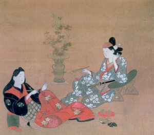 歌妓招待演员》，约1695年 作者 古山诸重