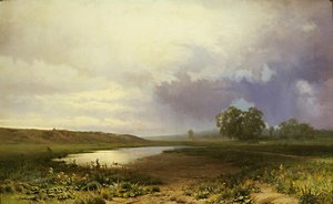 湿的草地 作者 费奥多尔·瓦西里耶夫（Fyodor Vasilyev）