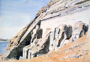 阿布辛贝勒大寺庙的正面》，埃及，约1845年 作者 GF韦斯顿
