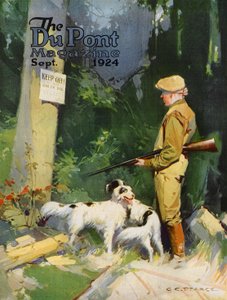 1924年9月，“杜邦杂志”的封面狩猎财产，封面 作者 GC皮尔斯