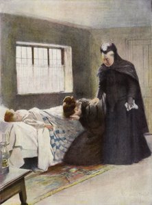 维多利亚女王的性格：同情心（彩色平版画 作者 G·格伦维尔·曼顿