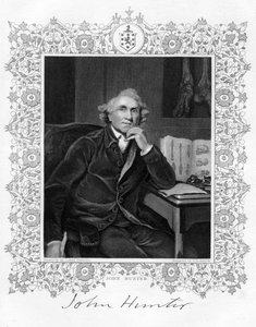 约翰·亨特（John Hunter）1728-1793年，苏格兰外科医生，十九世纪。 作者 GH阿德科克