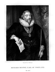 理查德·韦斯顿（Richard Weston），波特兰第一伯爵，1825年。 作者 G·凯拉韦
