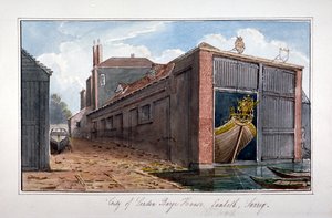 伦敦市驳船大楼，伦敦兰贝斯的主教大道，1825年