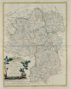 Berri，Nivernois，Marche，Bourbon和Auvergne的政府，由Zuliani雕刻，于1776年由Antonio Zatta在私人收藏中出版于威尼斯出版的最新地图册的Tome I 作者 祖利亚尼