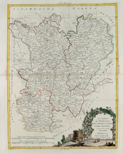Bourgogne，Franca Contea和Lyons的政府，由Zuliani在1777年由威尼斯出版的最新地图册的Tome I拍摄，由Antonio Zatta拍摄，私人收藏 作者 祖利亚尼