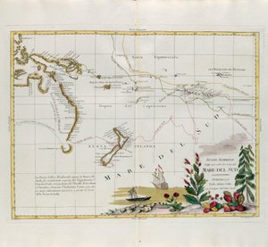 南海的1775年，67年和69年的新发现，由Zuliani在1776年由威尼斯出版的最新地图册的Tome I拍摄，由Antonio Zatta拍摄，私人收藏 作者 祖利亚尼