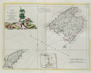 马略卡岛、伊维察岛和福门特拉岛，G. Zuliani 雕刻，取自安东尼奥·扎塔于 1778 年在威尼斯出版的“最新地图集”的第一部，私人收藏
