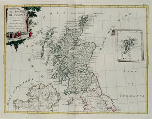 苏格兰王国，由G. Zuliani拍摄，拍摄于1776年由Antonio Zatta在威尼斯出版的最新地图册的Tome I，私人收藏 作者 祖利亚尼