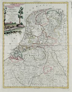 荷兰共和国划分为各省，由Zuliani雕刻，1776年由威尼斯出版的最新地图册的Tome I，由Antonio Zatta拍摄，私人收藏 作者 祖利亚尼