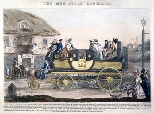新蒸汽车，由Henry Pyall（1795-1833）1827年刻（彩色aquatint） 作者 G.莫顿之后