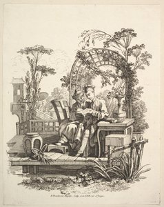 男人和女人读，ca。 1742。