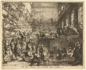 1753年卢浮宫沙龙的景色 作者 加布里埃尔·雅克·德·圣奥宾