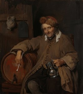 老饮酒者。约于1661-63年 作者 加布里埃尔·梅苏