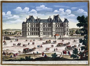 Chateau de Madrid in the surroundings of Paris, by Perelle