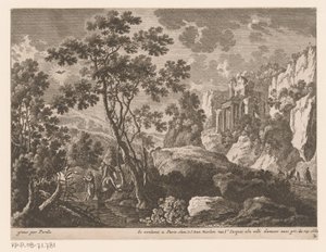 基督在约旦河受洗的风景画
基督生活场景风景画（系列名称） 作者 加布里埃尔·佩雷尔