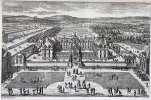 Parc Monceau：17 世纪后期 Perelle 的全景图 作者 加布里埃尔·佩雷尔