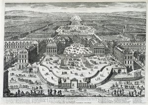 凡尔赛宫荣誉庭院的景色 - Perelle，17 世纪后期 作者 加布里埃尔·佩雷尔