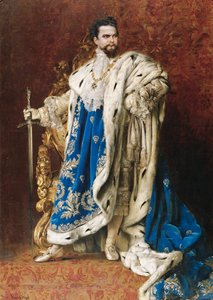 路德维希二世（Ludwig II），1887年圣乔治骑士勋章大大师 作者 加布里埃尔·沙金格（Gabriel Schachinger）