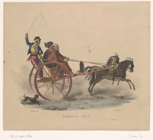 马车上的三个人
Galessino di Napoli（物品上的标题）