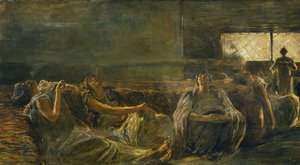 鸦片吸食者》，作者盖塔诺-普雷维亚蒂（1852-1920）。