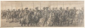 西班牙士兵（纸上铅笔） 作者 加埃塔诺·普雷维亚蒂（Gaetano Previati）