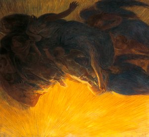 光的创造 作者 加埃塔诺·普雷维亚蒂（Gaetano Previati）