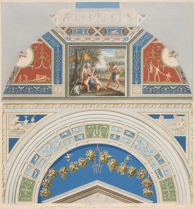 挡板和拱形田野与亚当和夏娃一起工作。 1774年