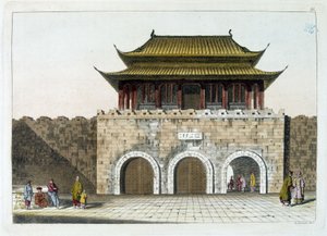 北京故宫（紫禁城）的大门——出自费拉里奥的《古今服饰》，编着。 米兰