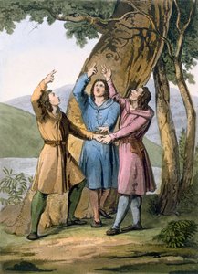 瑞士：Helvetian联邦的三位领导人，来自&39;Costume dei Romani，Svizzeri ......&39;