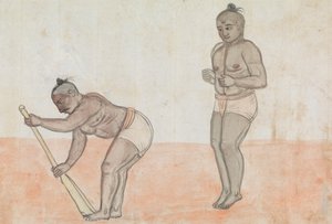 两个 Jeyties 在锻炼 作者 Gangaram Chintaman Tambat