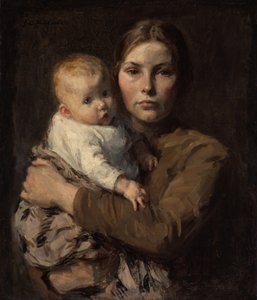母亲和孩子，约1906年。 作者 加里·梅尔彻斯