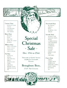 布劳顿兄弟（Broughton Bros.）-特殊圣诞节特卖，1917年