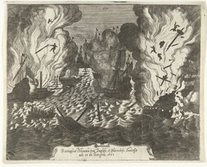 洛斯托夫特海战，1665 年
1665 年 6 月 13 日发生的英荷海战（标题见实物） 作者 加斯帕·布塔茨（归因于）